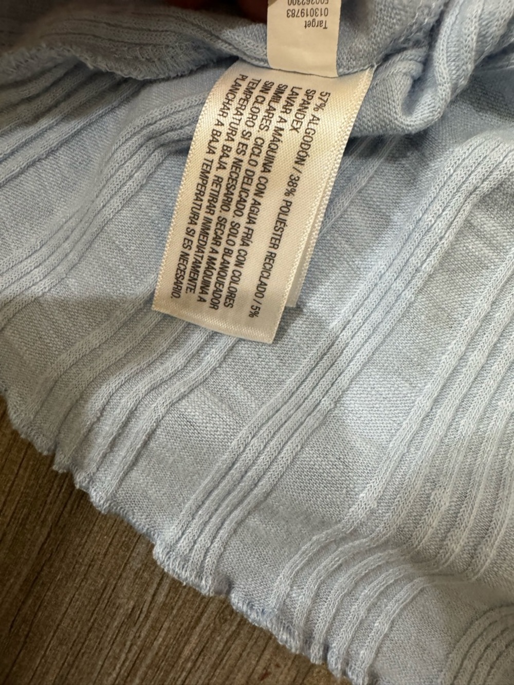 Universal Thread Light Blue Ribbed Button Tank - Picture 4 of 4